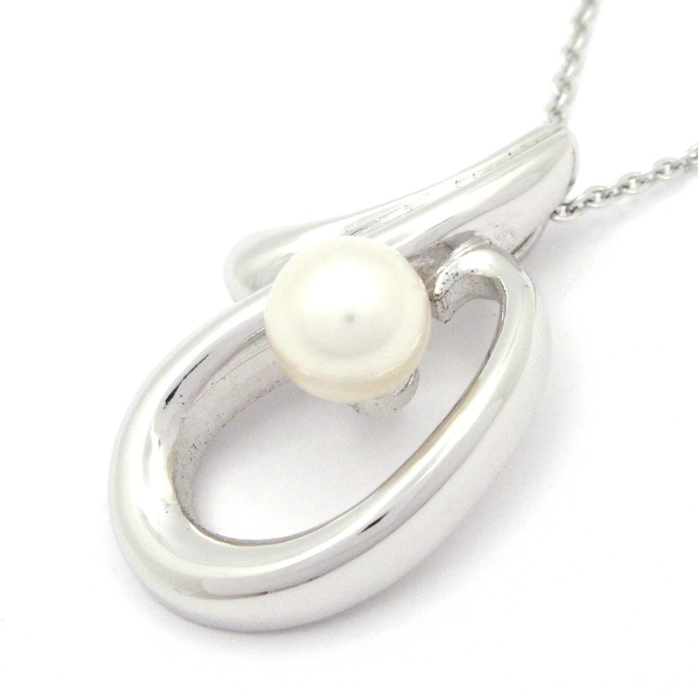 Tasaki Necklace Silver Cream Pearl